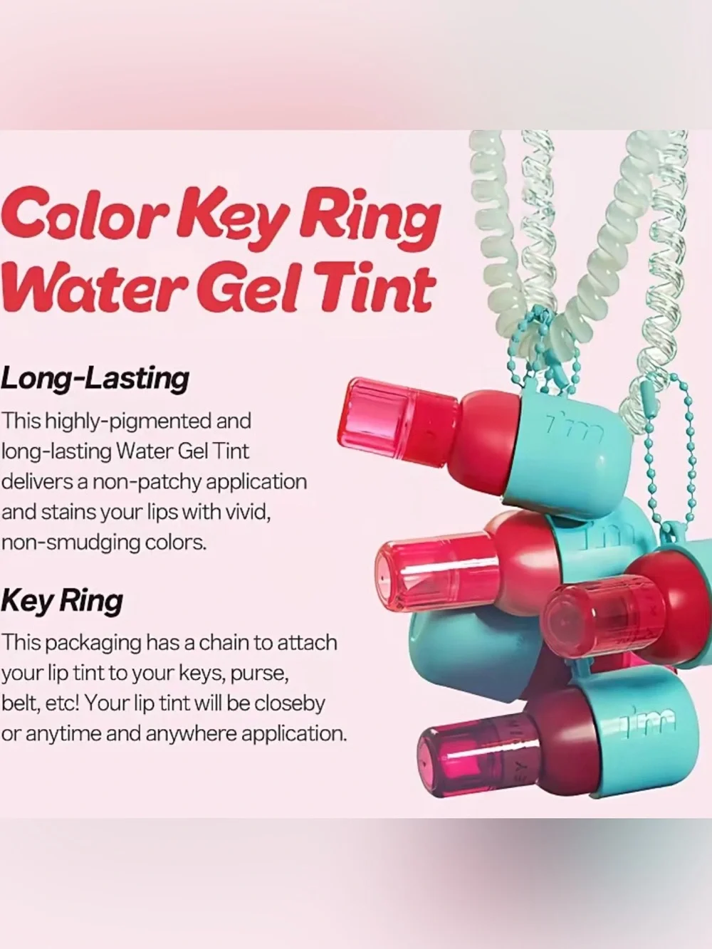 Set of 3 I’m MEME Color Key Ring Velvet Lip Tint ALL NEW IN BOX SEALED